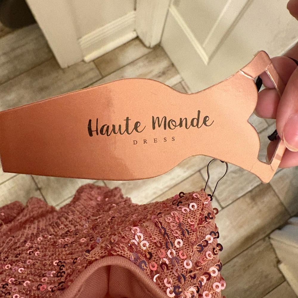 Haute Monde Coral Strapless Dress - Picture 3 of 8